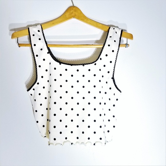 topshop polka dot crop top